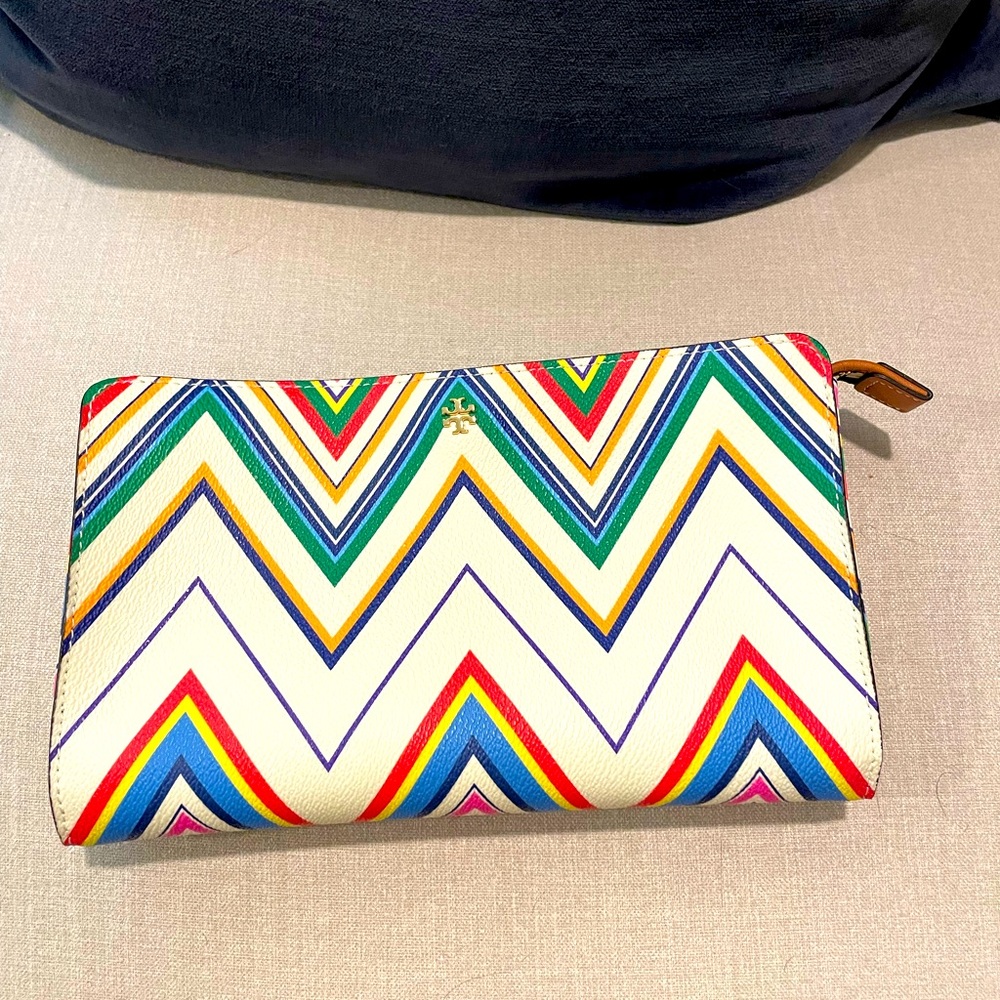 Tory Burch Colorful Clutch with Brown Strap. Open to offers!